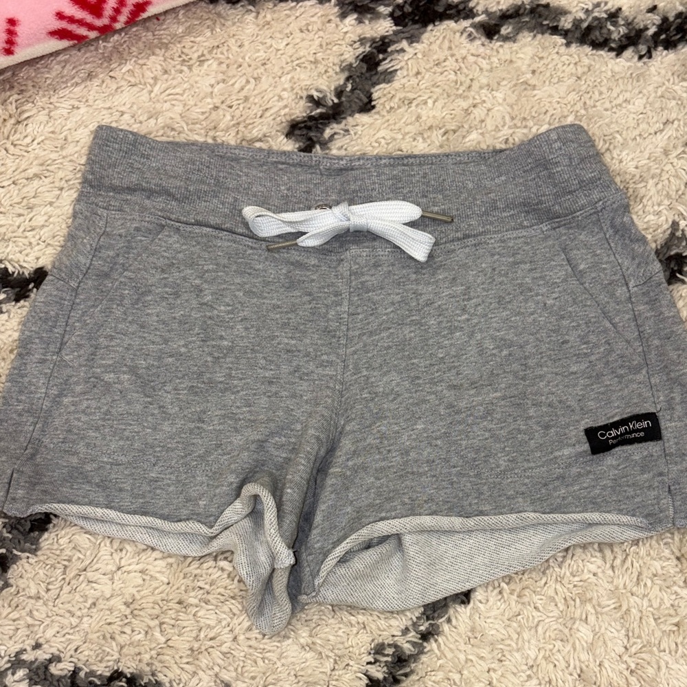 Calvin Klein Gray Heather Athletic Drawstring Shorts